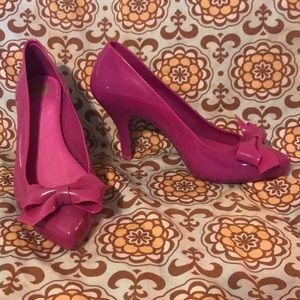 Melissa magenta vegan jelly heels, Pinup Pumps!